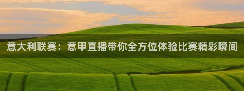 意大利联赛：意甲直播带你全方位体验比赛精彩瞬间