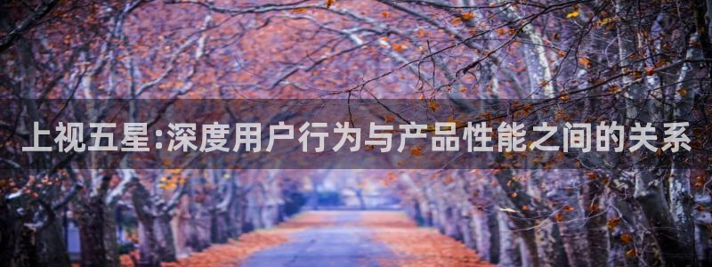 上视五星:深度用户行为与产品性能之间的关系