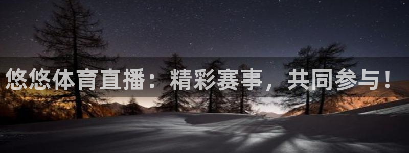 悠悠体育直播：精彩赛事，共同参与！